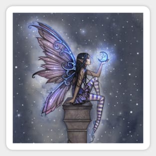 Little Blue Moon Fairy Fantasy Art by Molly Harrison Sticker